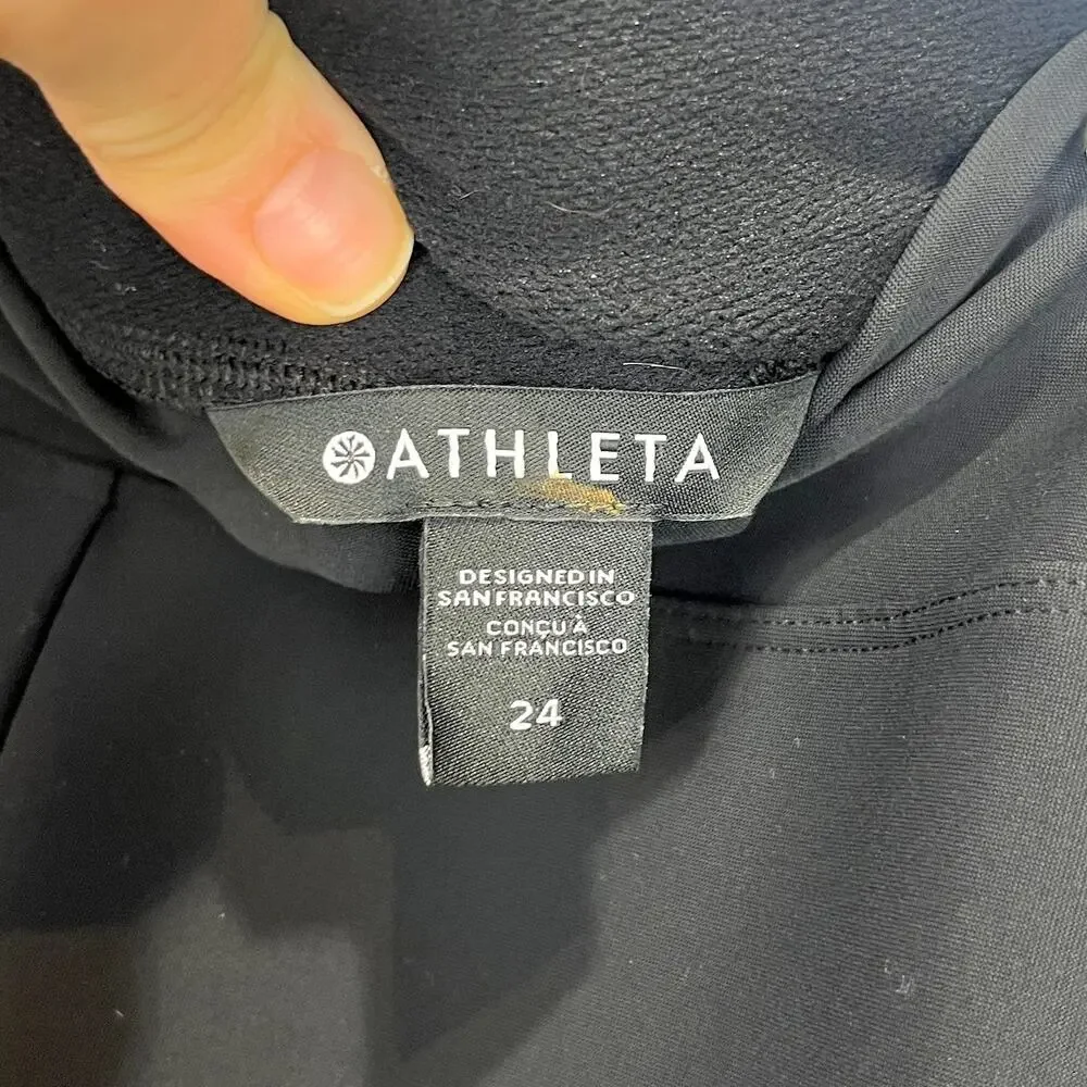 ATHLETA Stellar Tight 982974 Pull On Zip Ankle Stretch Pockets Black 24 Plus - Picture 3 of 10